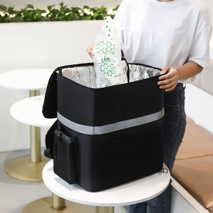 35L Extra Large Thermal Food Cooler Bag — Insulated Backpack for Food Delivery, Fresh-Keeping & Refrigerator Transport