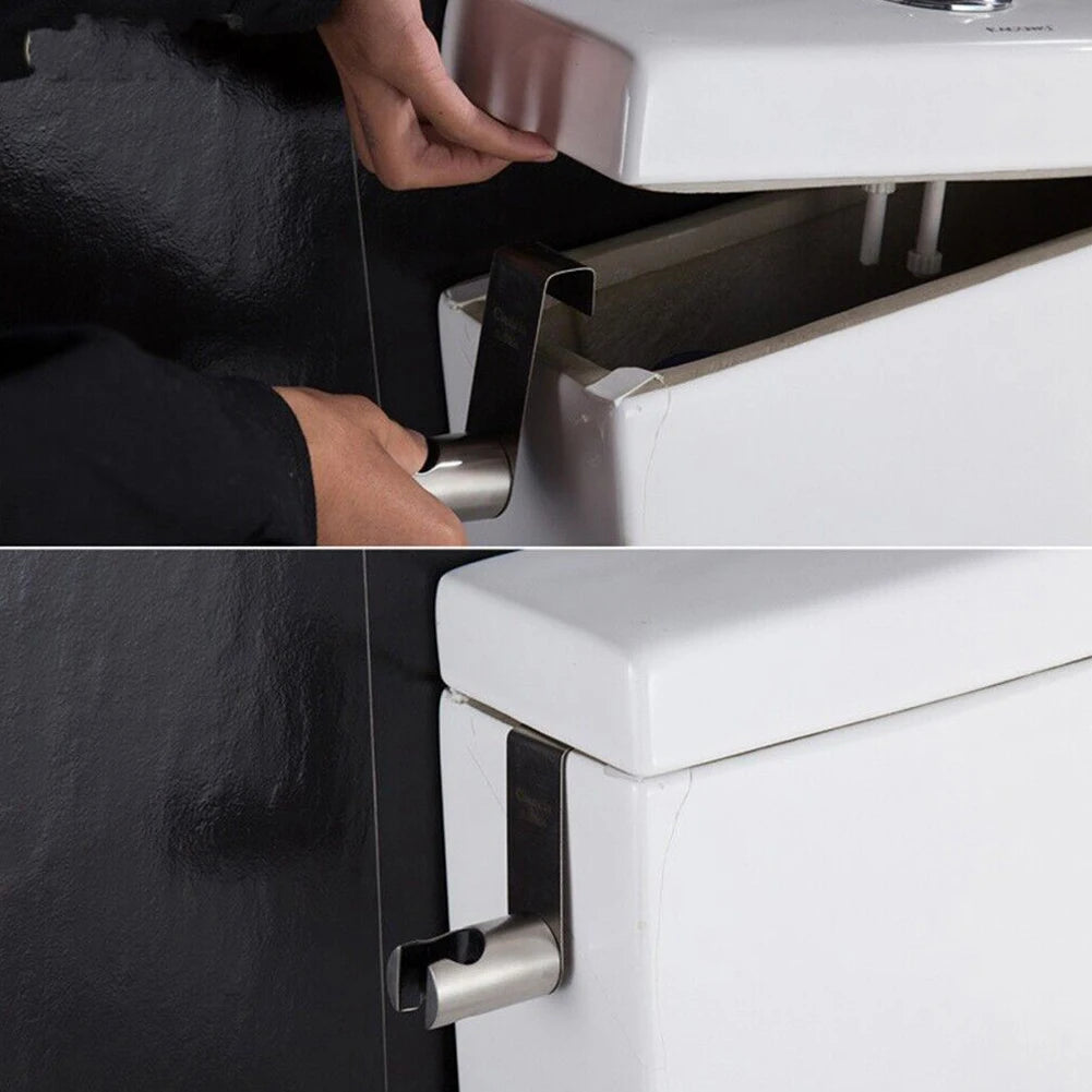 Stainless Steel Bidet Sprayer Holder: Toilet Bathroom Attachment Hanging Bracket for Hand Shower - Durable Hook Hanger