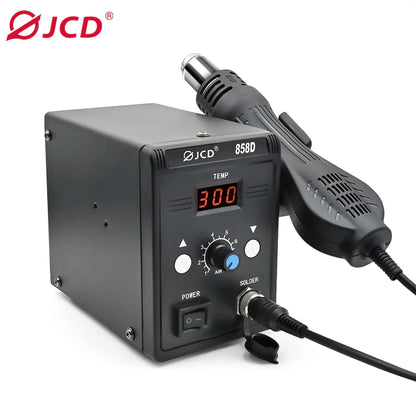 JCD Hot Air Gun 858D – 700W BGA Rework Solder Station, SMD SMT Welding Heat Gun, 220V/110V Repair Tool