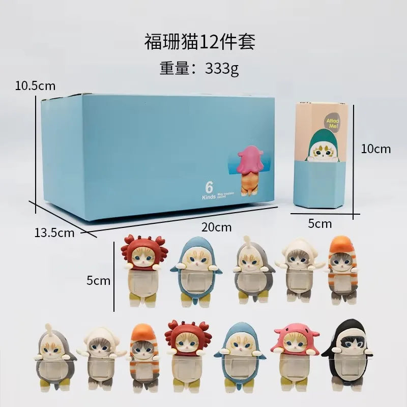 New Sonny Angel & Mofusand Blind Box – Hippers Mini Shark Cat Action Figures for Fans, Kids Christmas Gift