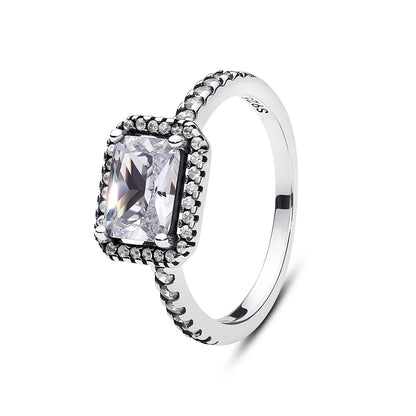 925 Sterling Silver Women’s Ring – Crown, Heart & Wishbone Design with Crystal, Rose Gold Engagement & Wedding Jewelry