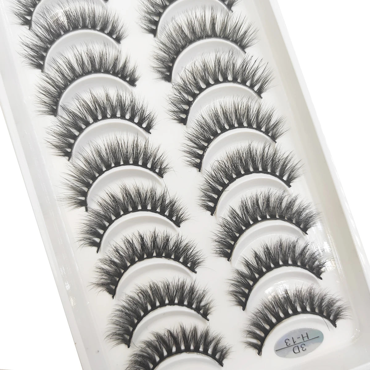 10 Pairs 3D Mink False Eyelashes – Soft Natural Cross Messy Dense Lash Extensions Makeup