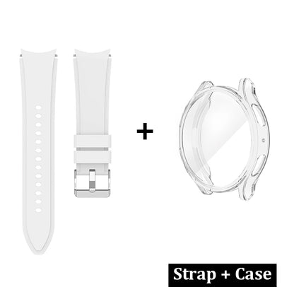 Samsung Galaxy Watch 4/5/6/7 TPU Protective Case - All-Around Cover with Sport Band for Galaxy Watch 6 Classic 43/47mm