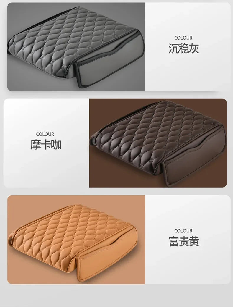 Car Armrest Box Expander Cushion – 5cm Thick Luxury 3D Memory Foam Center Console Protection Pad