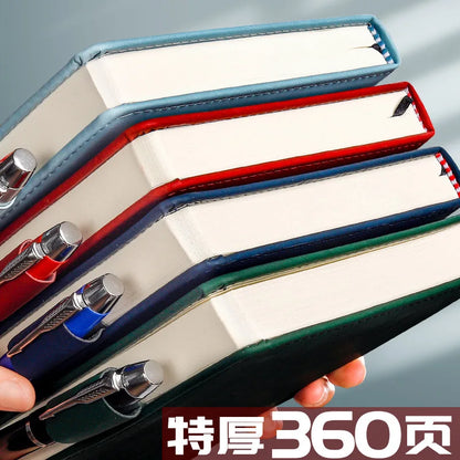 A5 Thickened Deer Head Notebook – Business PU Soft Leather Notepad with Horizontal Lines, School & Office Stationery Supplies