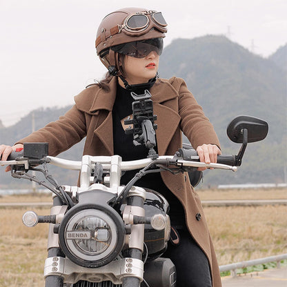 Retro DOT-Certified Motorcycle Half Helmet – HD Lens, Men & Women, 4-Season Scooter & Moto Riding Casco