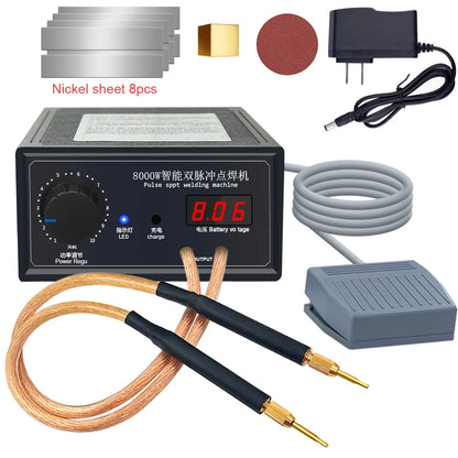8000W Handheld Spot Welder – Portable 1200A High-Power Welding Machine for 18650 Batteries