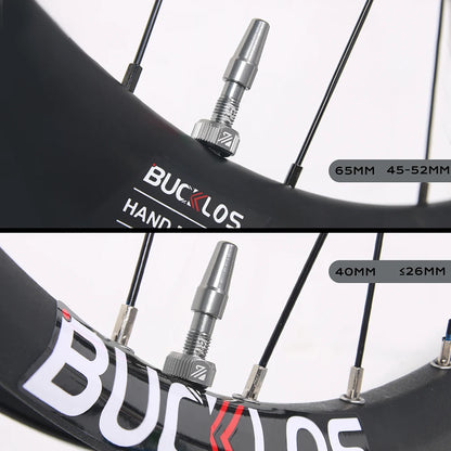 BUCKLOS Presta Tubeless Valve Stem 40/44/55/60mm — High-Quality Bike Tire Nipple for Road & MTB