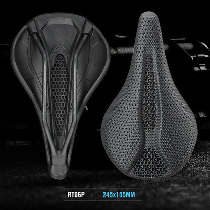 RYET Carbon 3D Printed Bicycle Saddle - 145/155mm Lightweight 190g Road MTB Gravel Triathlon Bike Seat for Men & Women