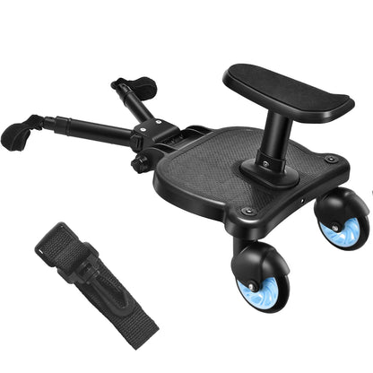 Universal Stroller Step Board Adapter – Seat for Second Child, Jogger, Twin Stroller, Scooter & Baby Pram Hitch Accessory