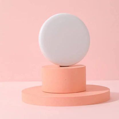 Personalized LED Makeup Mirror - Small Folding Double-Sided Compact Pocket Mirror for Women, Pink & White