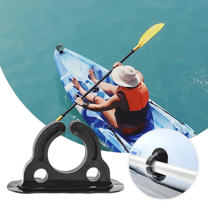 2/4PCS Paddle Storage Holders – Plastic Rubber Clips for Kayak, Canoe, Rowing & Inflatable Boat Oar Keeper