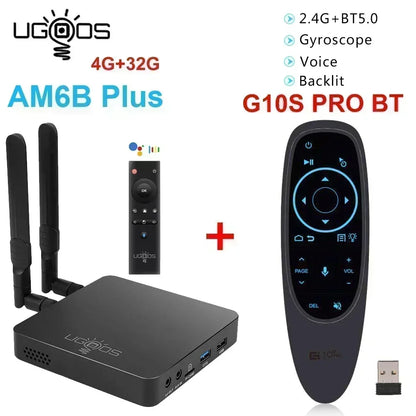 Ugoos AM6B Plus Android 9 Smart TV Box - Amlogic S922X-J, 4GB DDR4, 32GB, WiFi 6, 4K, BT5.0