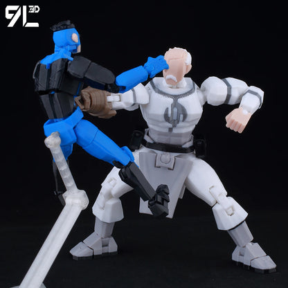 9L3D Lucky 13 Invincible Boy Eve Action Figure — 3D Printed Anime Model, Multi-Jointed Poseable Collectible Toy Gift for Fans