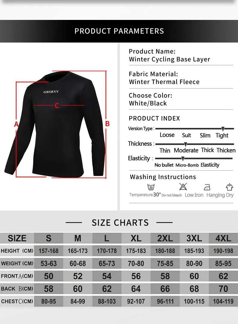 GRSRXX Thermal Winter Cycling Jacket – Unisex MTB Bike Coat & Sleeveless Long Sleeve Cycling Jersey