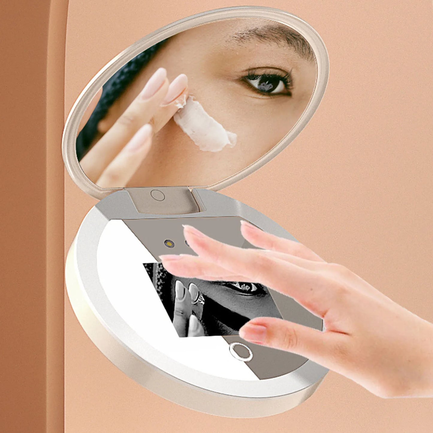 UV Mirror Sunscreen Testing Camera – 2X Magnification, 3.5in Pocket Size for Travel Makeup & Skin Protection