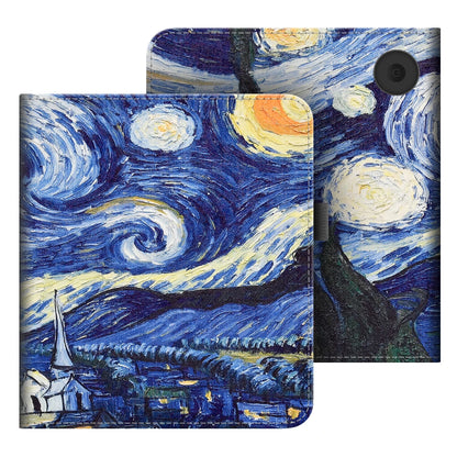 KOBO Libra 7" Leather Case – Hand Strap, Stand & Card Slot Cover for Libra Colour, Libra 2, Libra H2O (N428/N418/N873)