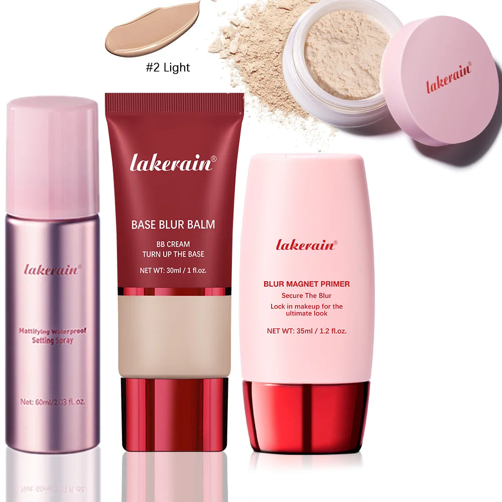 Ultimate Blurring Setting Powder Kit — Travel Size Primer, Waterproof Spray & Oil Control