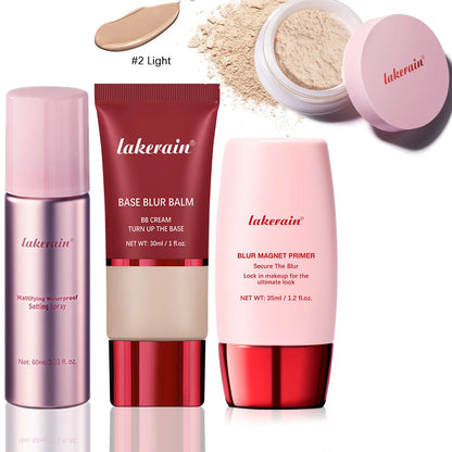 Ultimate Blurring Setting Powder Kit — Travel Size Primer, Waterproof Spray & Oil Control