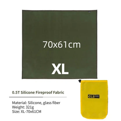 Outdoor Camping Fireproof Mat – Flame Retardant Picnic, Barbecue & Insulation Blanket, High-Temperature Fiberglass Mat