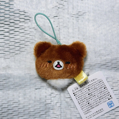 Rilakkuma Kawaii Cartoon Bear Plush Pendant - Cute Mobile Phone Lanyard & Birthday Gift for Kids