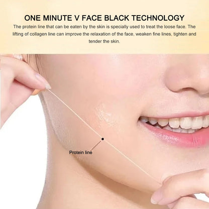 Collagen Protein Threads for Face Care – Needle-Free Gold Absorbent Anti-Aging Skincare Lines for Women