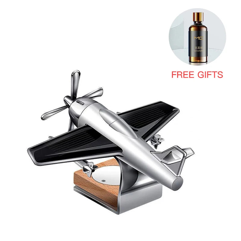 Car Interior Solar Airplane Model – Center Console Decoration & Air Freshener Accessory