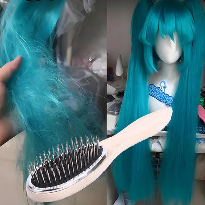 Professional Anti-Static Steel Comb Brush for Wig & Hair Extensions - Tangle-Free Training Tool