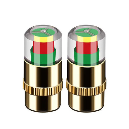 4/8PCS Motorcycle and Car Tire Pressure Monitor Valve Caps - Sensor Indicator Eye Alert for Auto Tire Pressure Inspection