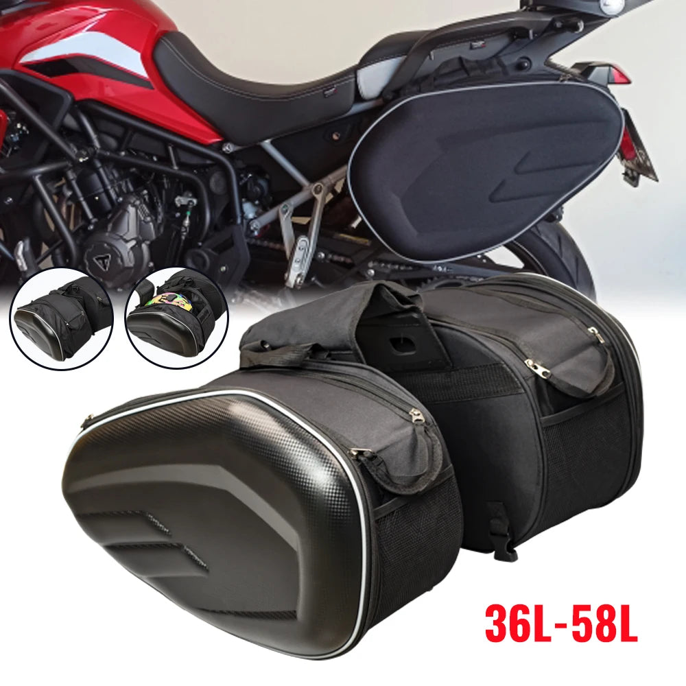 Universal Motorcycle Racing Helmet Travel Bag - Waterproof Suitcase Saddlebags, Back Seat Bag Compatible with BMW, Kawasaki, Yamaha, Honda