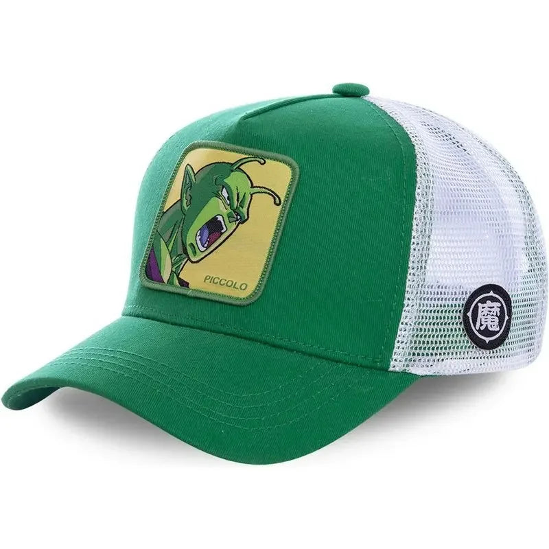 Dragon Ball Son Goku Trucker Cap - Embroidered Adjustable Mesh Sun Visor Hat for Men Summer Travel