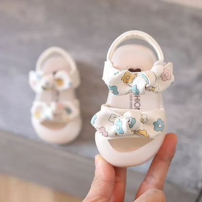 Summer Baby Girl Sandals - Cute Bow Soft Sole First Walker Princess Shoes