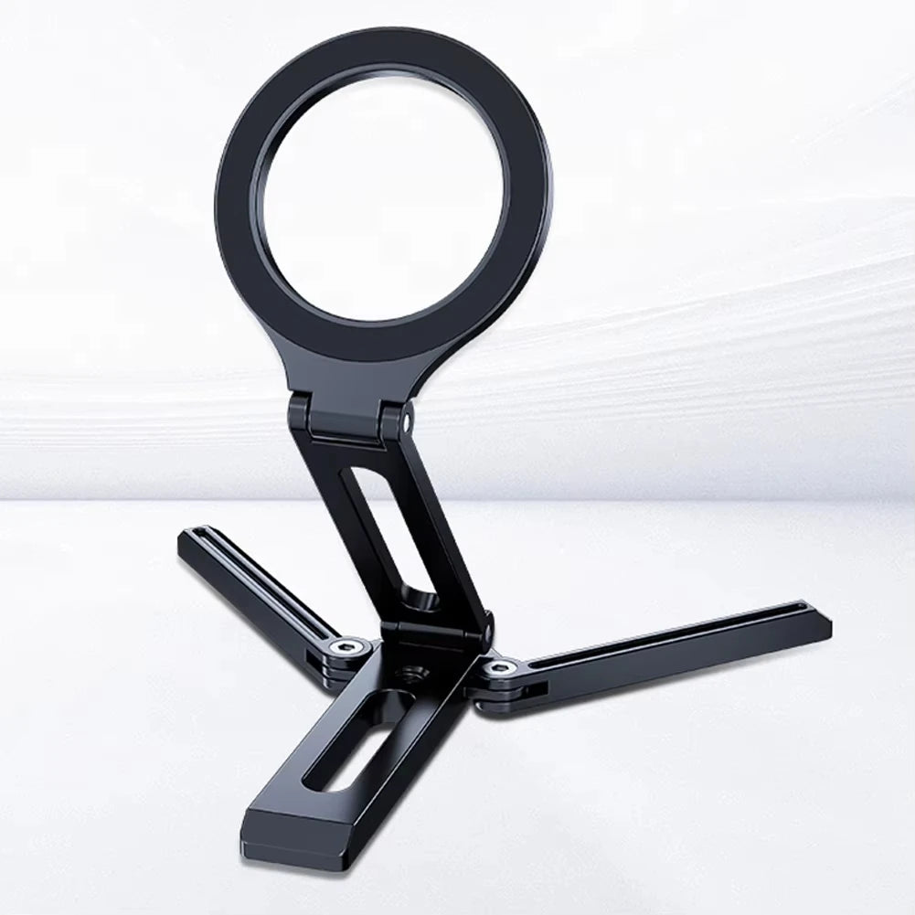 Foldable Magnetic Phone Stand - Portable MagSafe Tripod Mount for iPhone, Samsung & Xiaomi