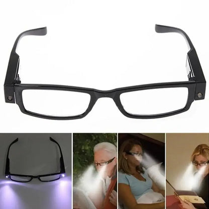 2021 LED Light Reading Glasses – Full Frame Fashion Eyewear for Men & Women, +1.0 to +4.0 Diopters