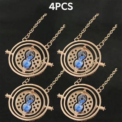 Harry Potter Time-Turner Hourglass Necklace - 360° Rotatable Cosplay Pendant and Unique Mother’s Day Gift