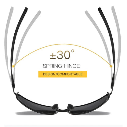 Aoron Polarized Sunglasses – UV400 Anti-Glare Metal Frame Driving Glasses for Men & Women