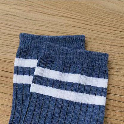 5/10 Pairs Striped Harajuku Retro Socks - Casual, Breathable Cotton Socks for Men & Women