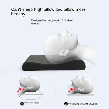 Memory Cotton Neck Pillow — Ultra-Thin, Low Profile, Spinal Support & Anti-Fall Breathable Pillow