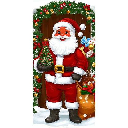Christmas Fabric Door Banner – Merry Christmas Hanging Background for Photo Booth, Xmas Decor & Photography Props