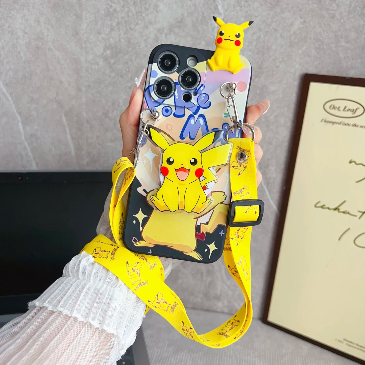 iPhone Pika Case with Holder Rope – Compatible with iPhone 6 to 17, Mini, Plus & Pro Max