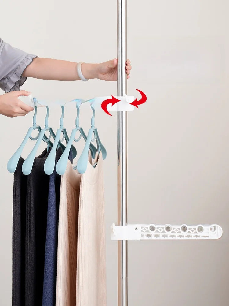 High-Bearing Floor-to-Ceiling Clothes Drying Rod — Indoor Hanging Rack, No Drilling Required