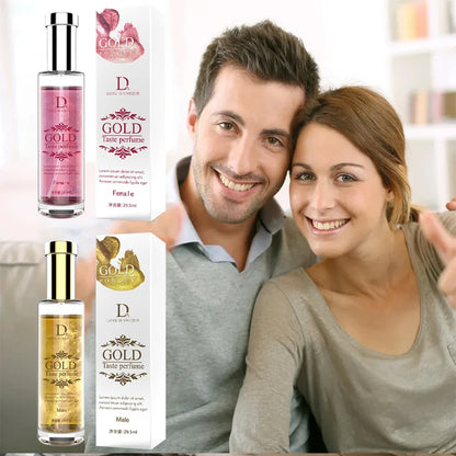 Gold Powder Pheromone Perfume for Men & Women – Long-Lasting Fresh Charming Fragrance for Couples, Daily Flirting Scent Gift Spray