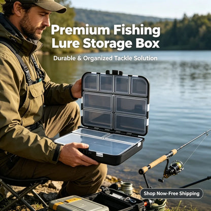 Double-Sided Fishing Tackle Box - Portable Multifunctional Organizer for Bait, Hooks & Fishing Gear