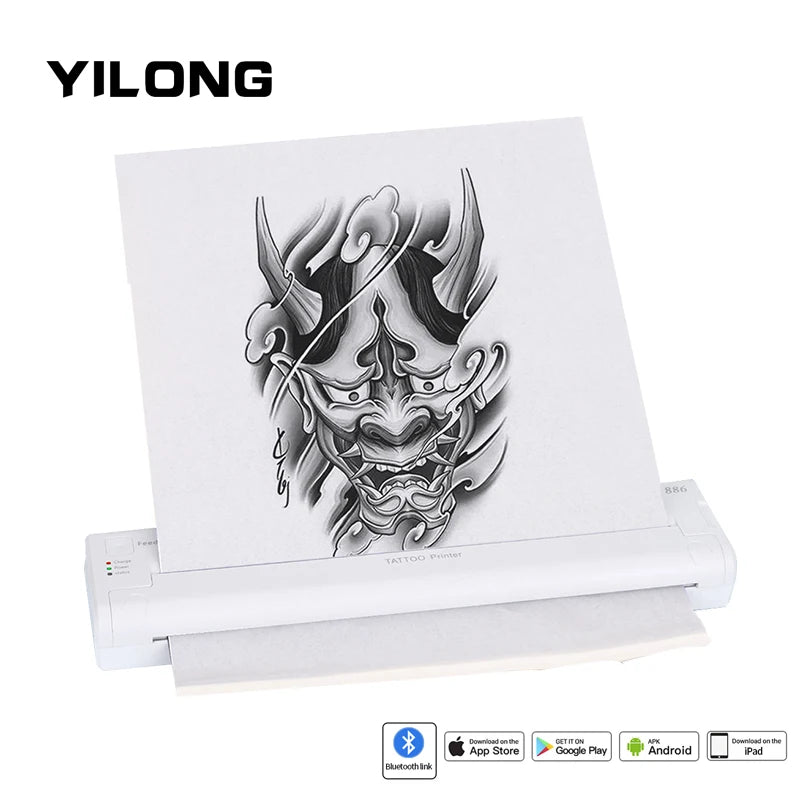 ATS886 Portable Tattoo Stencil Printer – Thermal Stencil Maker & Copier
