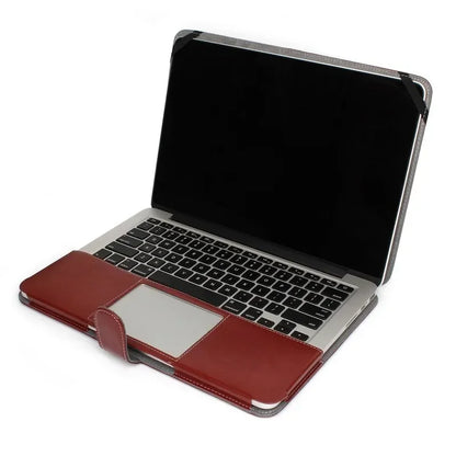 Leather Laptop Bag Case for MacBook Air and Pro - Folio Sleeve Cover for 11-16 Inch Retina Models (2022)