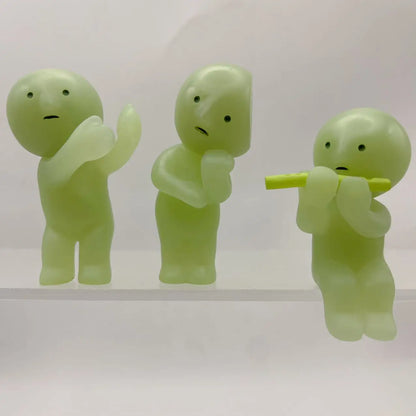 Sonny Angel Smiski Work Series – Mystery Noctilucent Green Doll, Cartoon Action Figures, Desktop Blind Box Model, Gift Toy