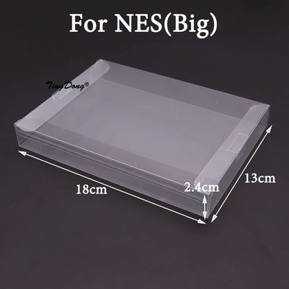 10PCS Clear Transparent Game Cartridge Cases – CIB Plastic PET Protectors for N64, NES, SNES, GB, GBA, GBC, NGPC, Switch & PS5