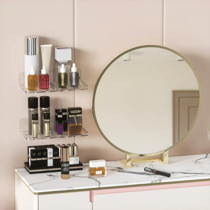 Adhesive Floating Shelf – Wall-Mounted Clear Plastic Shelf for Small Items, Soundbar & Smart Speaker, No Drilling