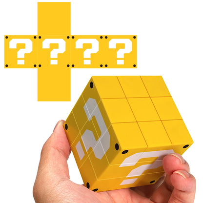 ZIINA STAR 3x3 Question Mark Speed Cube – Yellow Puzzle Cube for Adults and Birthday Gifts