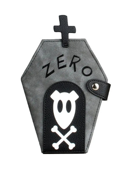 Niche Coffin-Shaped Clutch Wallet – Women's Bifold Coin Purse, Halloween Gift Idea